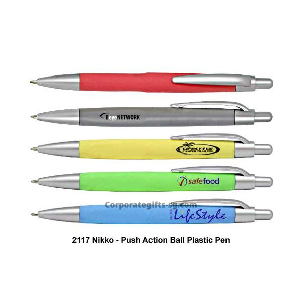 2117 Nikko - Push Action Ball Plastic Pen, Promotional Gifts, Promotional Gift, Singapore